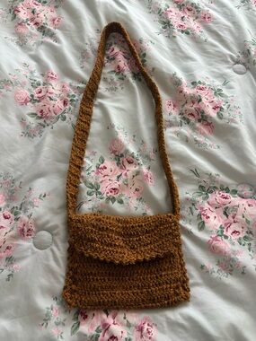 Crochet Brown Purse